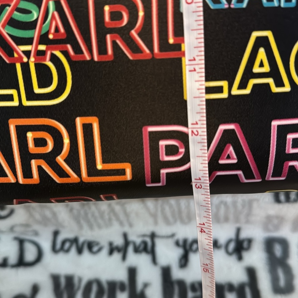 NWT Karl Lagerfeld Nylon Multi Color Backpack With 2 Side Pockets & Front Pocket - Picture 16 of 16